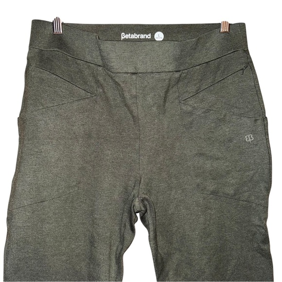 BETABRAND Zippered Journey Yoga Pants W1503-OL Green Size LP Large Petite - Picture 5 of 14